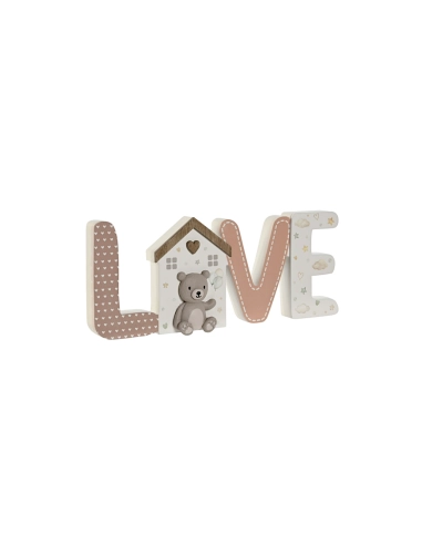 DEKORATIVNA PLOČICA ITEM MDF 30X3X12 LOVE BEIGE LI-217819