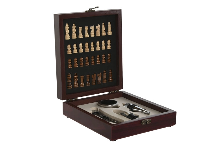SET ZA VINO ITEM MDF INOX 15X17X5 MAROON 5/1 RC-218520