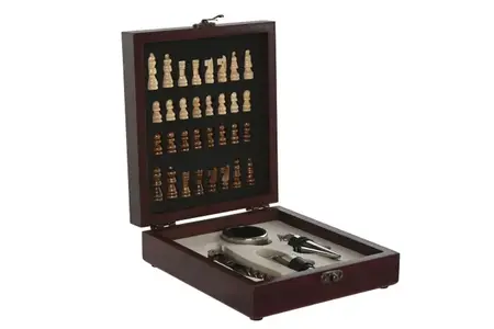 SET ZA VINO ITEM MDF INOX 15X17X5 MAROON 5/1 RC-218520