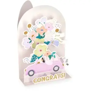 ČESTITKA LEGAMI POP UP WEDDING CAR BGPU0024