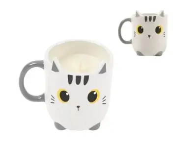 ŠOLJA SA SVIJEĆOM TOTAL WHITE CAT XL2522D