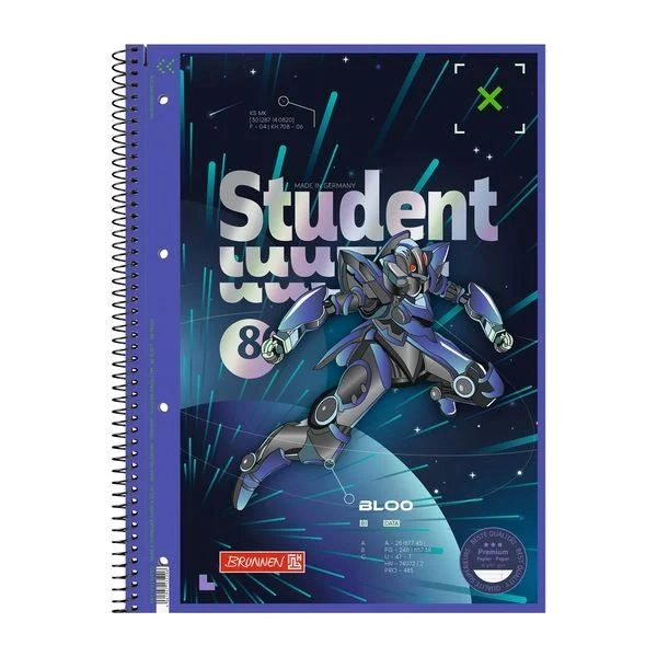 SVESKA SPIRALA A4 DIKTO BRUNNEN ROBOT MATRIX 1067927421