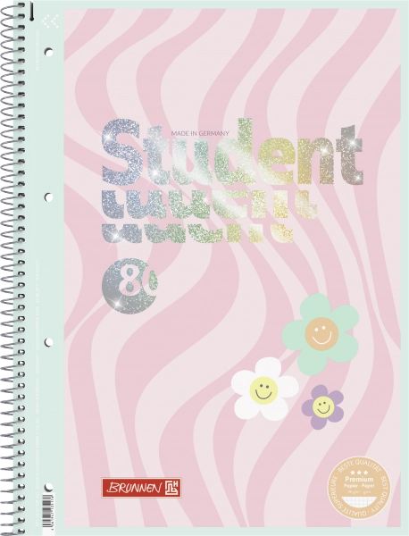 SVESKA SPIRALA A4 KARO BRUNNEN HAPPY HIPPIE 1067928422