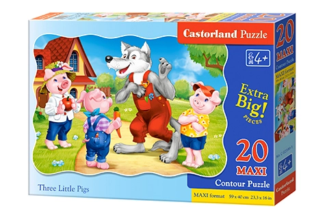 PUZZLE 20 MAXI CASTOR THREE LITTLE PIGS C-02399