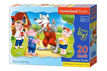 PUZZLE 20 MAXI CASTOR THREE LITTLE PIGS C-02399