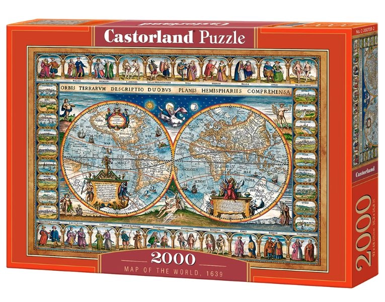 PUZZLE 2000 CASTOR MAP OF THE WORLD C-200733-2