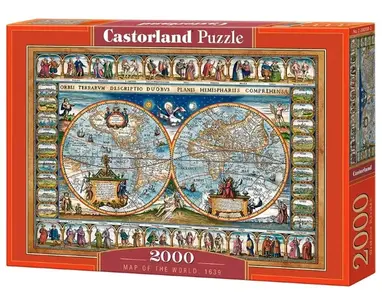 PUZZLE 2000 CASTOR MAP OF THE WORLD C-200733-2