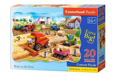 PUZZLE 20 MAXI CASTOR WORK ON THE FARM C-02436-1