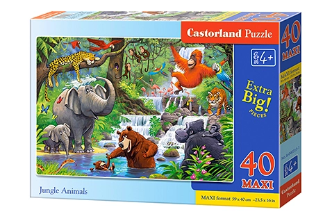 PUZZLE 40 MAXI CASTOR JUNGLE ANIMALS B-040315-1