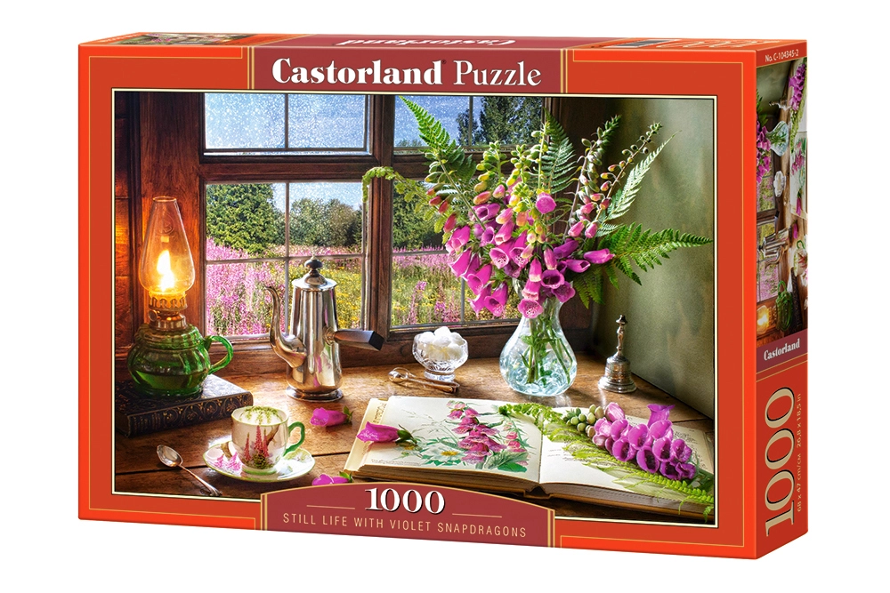 PUZZLE 1000 CASTOR STILL LIFE WITH VIOLET SNAPDRAGON C-104345-2