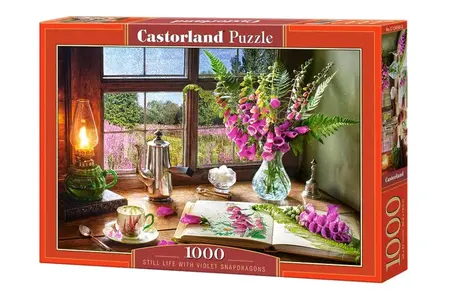 PUZZLE 1000 CASTOR STILL LIFE WITH VIOLET SNAPDRAGON C-104345-2