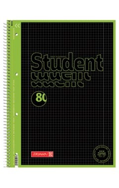 SVESKA SPIRALA A4 KARO BRUNNEN BLACK NEON 106732897