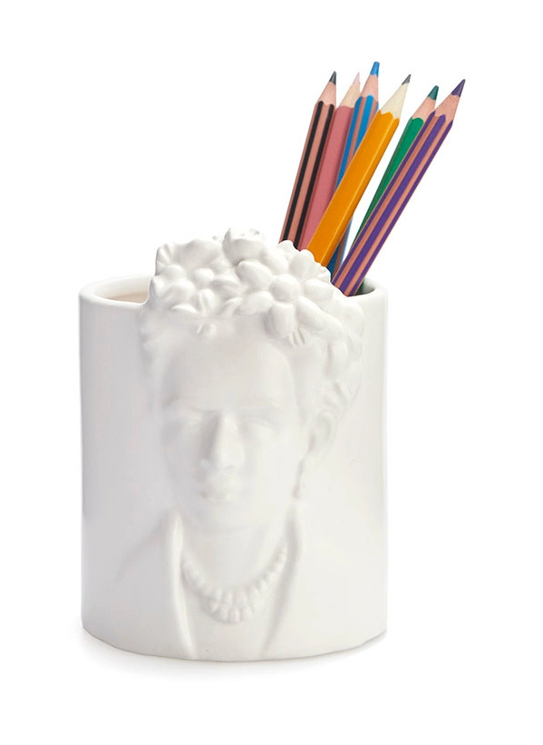 ČAŠA ZA OLOVKE FRIDA KAHLO BIJELA 27219