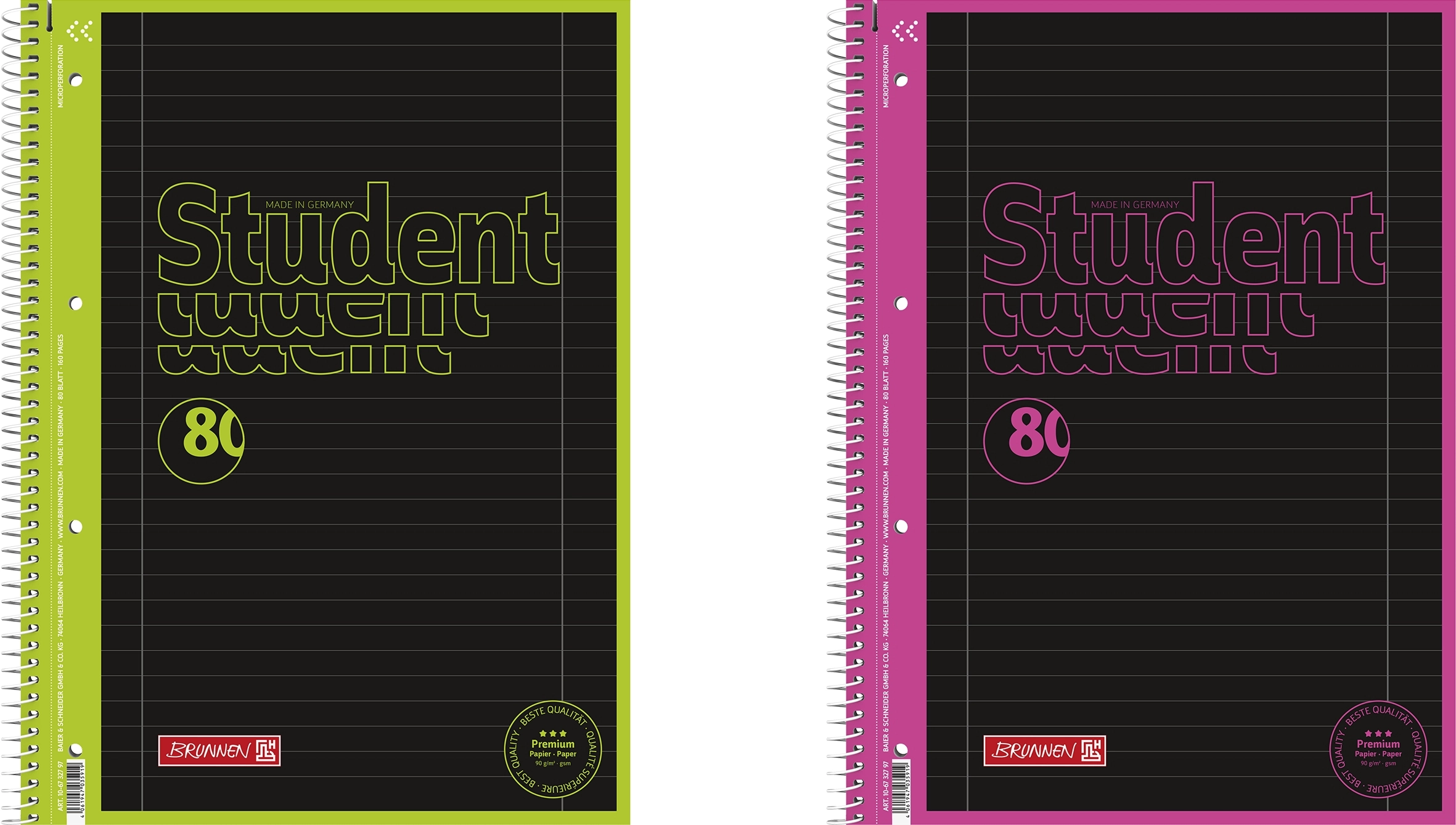 SVESKA SPIRALA A4 DIKTO BUNNEN STUDENT NEON RUL 27 106732797