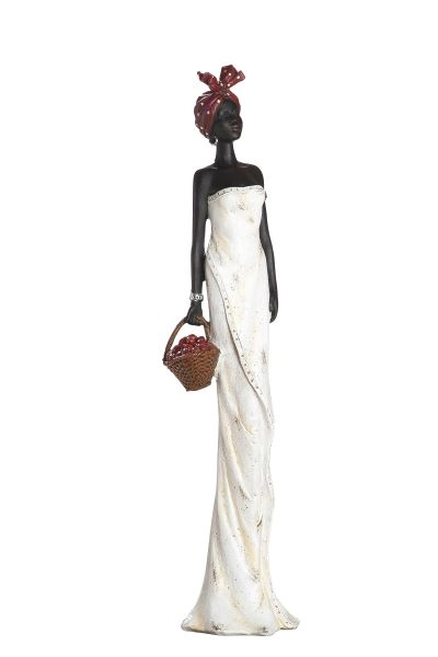 UKRASNA FIGURA AFRICAN WOMEN GILDE L 9CM W 10CM H 44CM 36781