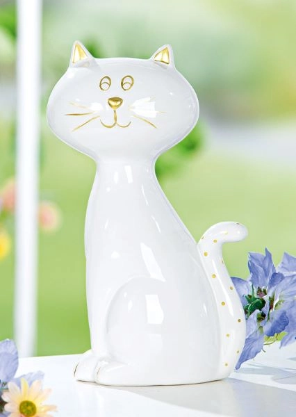 UKRASNA FIGURA CAT GILDE L 8CM W 12CM H 20CM 58070