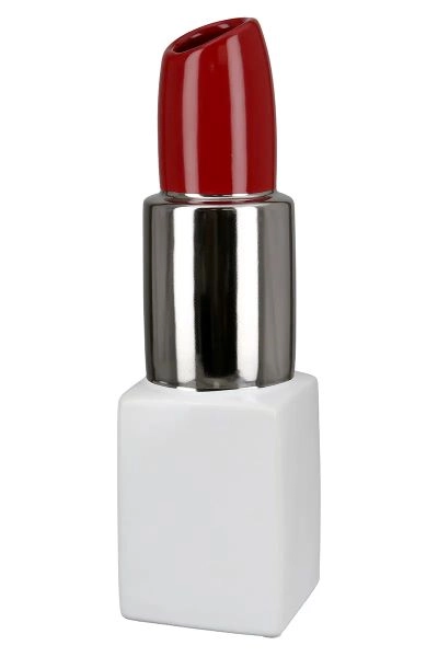 VAZA LIPSTICK GILDE RED SILVER L 6CM W 6CM H 20CM 32489