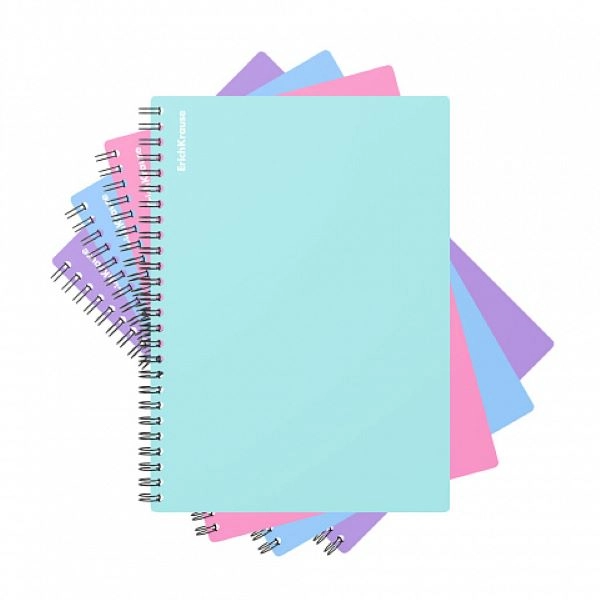 SVESKA SPIRALA A5 80L KARO ERICHKRAUSE PASTEL 50162	