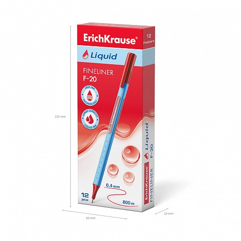 FINELINER ERICHKRAUSE F-20 RED 47971 1/12