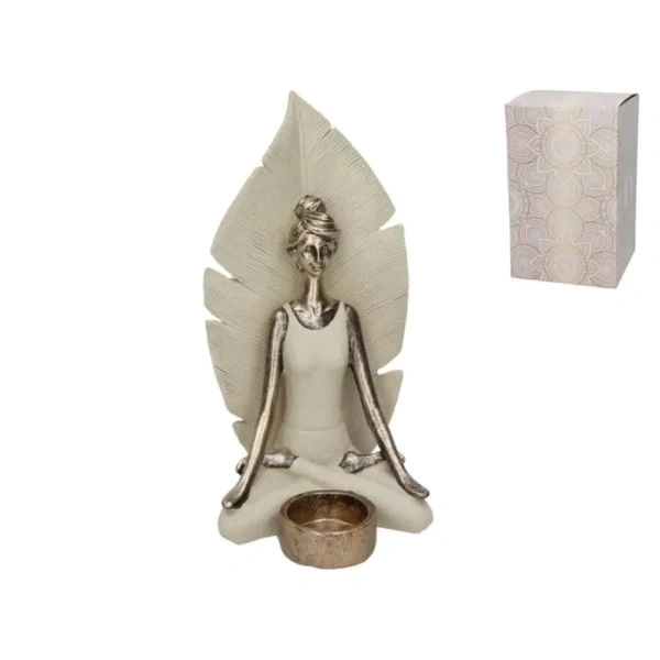 SVIJEĆNJAK GERIMPORT SARAYU YOGA 14X13X26 CM