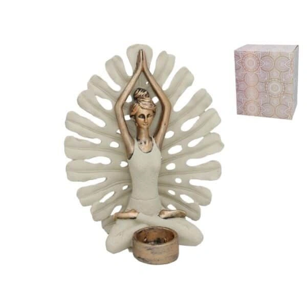 SVIJEĆNJAK GERIMPORT SARAYU YOGA 21.5X14X25.5 CM R