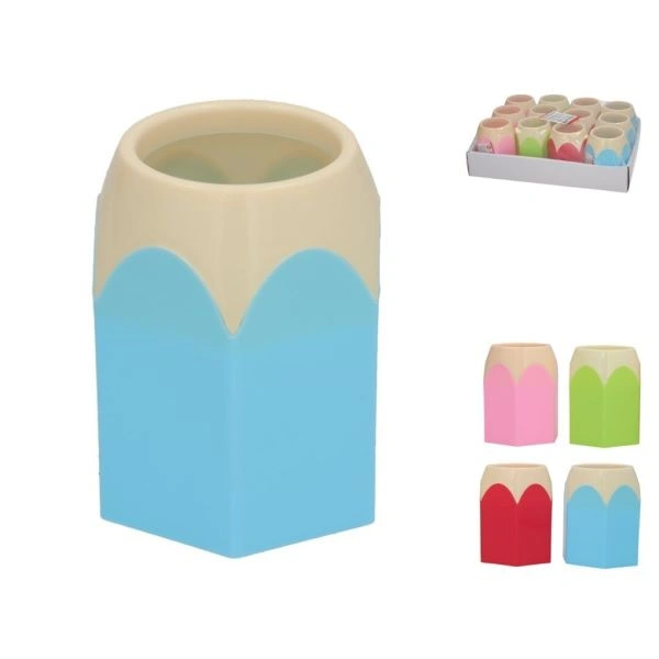 ČAŠA ZA OLOVKE GERIMPORT 10.5X8.5 CM 4 ASS