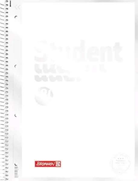 SVESKA SPIRALA A4 KARO BRUNNEN WHITE 1067928300