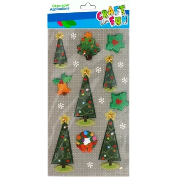 NOVOGODIŠNJI STIKERI 3D JELKA EURO-TRADE 521561 10/1