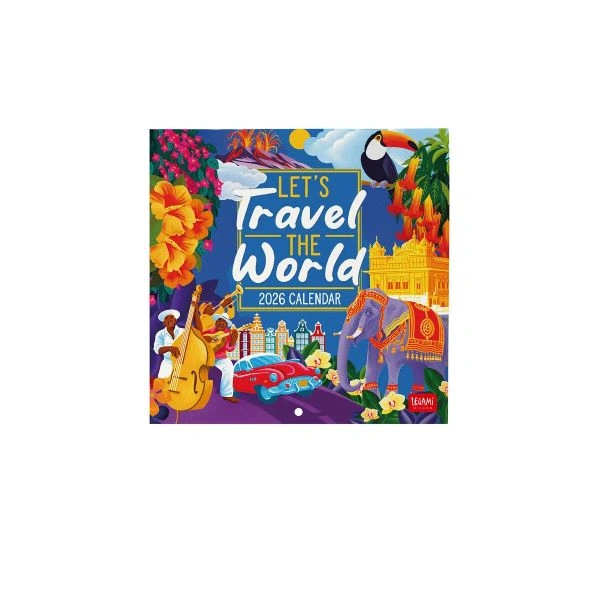 KALENDAR ZIDNI LEGAMI 202 LET'S TRAVEL THE WORLD 18X18 CAL260138