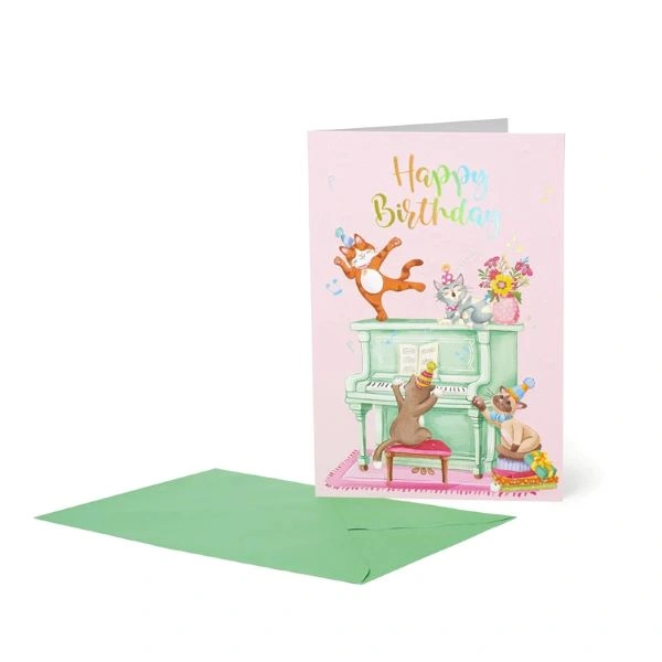 ČESTITKA LEGAMI PIANO CATS BG0837