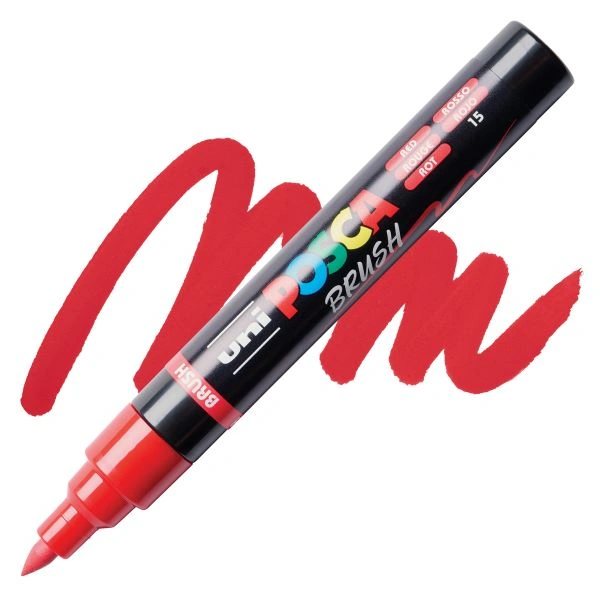 MARKER UNI POSCA PC-5BR BRUSH CRVENI 75582