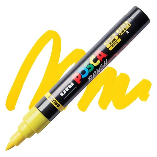 MARKER UNI POSCA PC-5BR BRUSH ŽUTI 75583