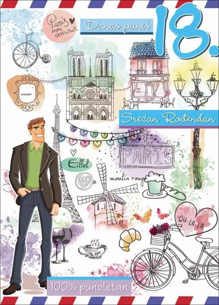 ČESTITKA ZA 18. ROĐENDAN SHOCK 3-B 018 SX