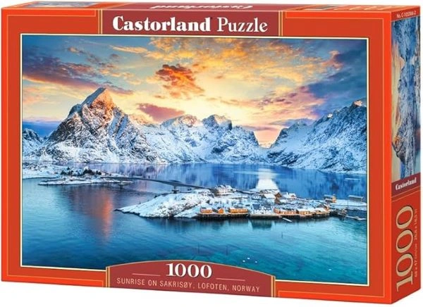 PUZZLE 1000 CASTOR SUNRISE OF SAKRISOY LOFOTEN NORWAY C-105366-2