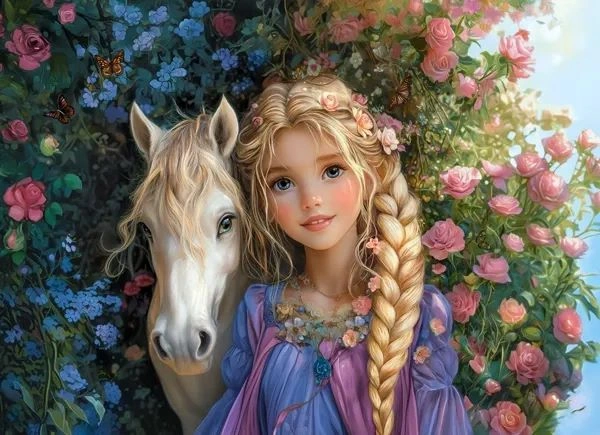 PUZZLE  300 CASTOR PRINCESS WITH A HORSE B-030613