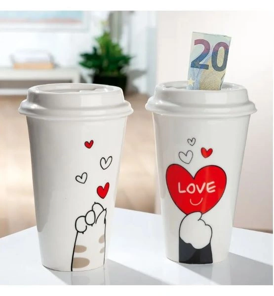 KASICA ZA NOVAC CAT GILDE LOVE 16X10 CM  PU 2 32712