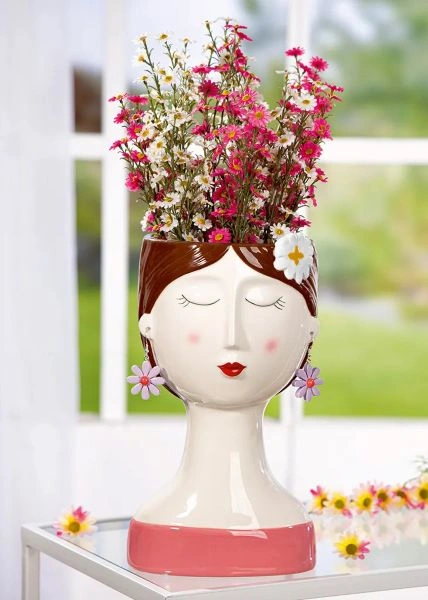 VAZA GILDE LADY FLOWER 26.5X13.5 CM 58639