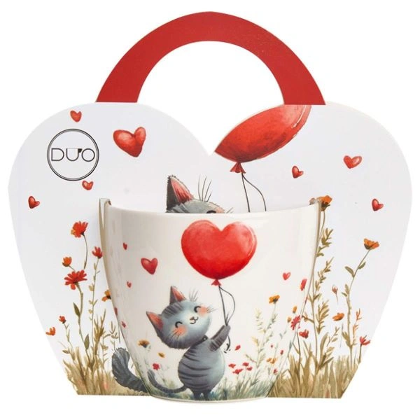 ŠOLJA DUO 460 ML CAT WITH BALLOON