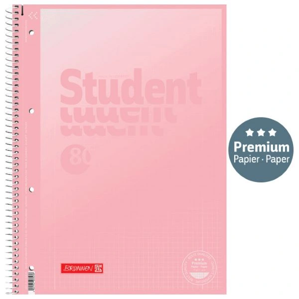 SVESKA SPIRALA A4 BRUNNEN KARO 90G PASTEL 106932896