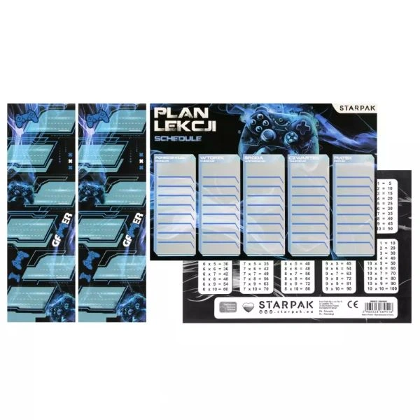 RASPORED ČASOVA/ NALJEPNICE ZA SVESKU SET EURO-TRADE 18 PCS 555377