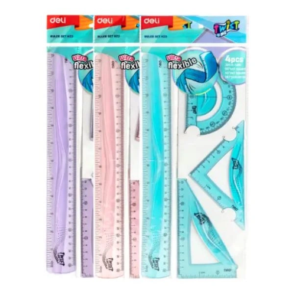 GEOMETRIJSKI SET FLEKSIBILNI 30CM DELI TWIST EH23 4/1