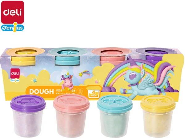 PLASTELIN SET 425G DELI 4 MACARON BOJE ULTRA LAGANA EY003