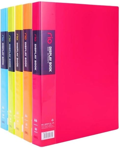 FASCIKLA 60L DELI DISPLAY CLEAR BOOK NEON E5035