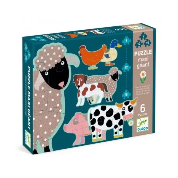 PUZZLE 9+12+15 DJECO HONORE& FRIENDS DJ07112