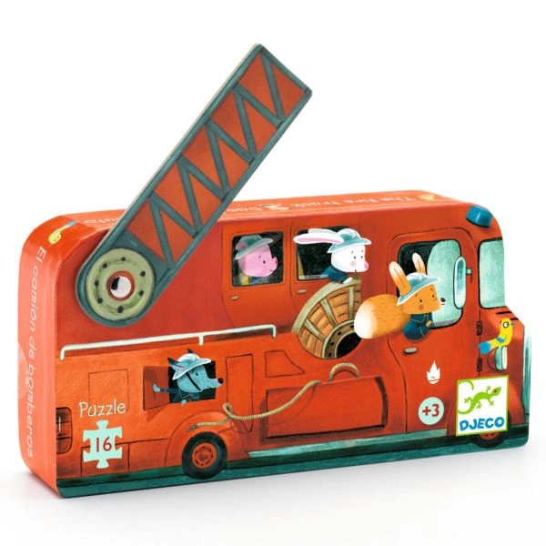 PUZZLE 16PCS DJECO THE FIRE TRUCK DJ07269