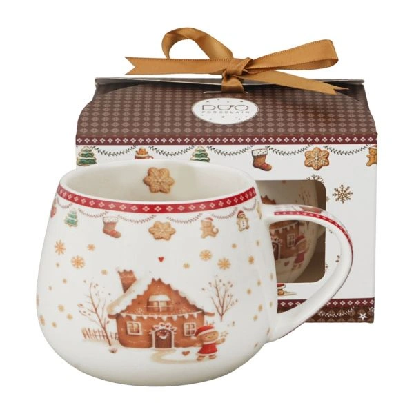 ŠOLJA BARREL NOVOGODIŠNJA DUO GINGERBREAD HOUSE