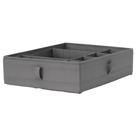 SKUBB Kutija s pregradama, tamnosiva, 44x34x11 cm 504.000.05