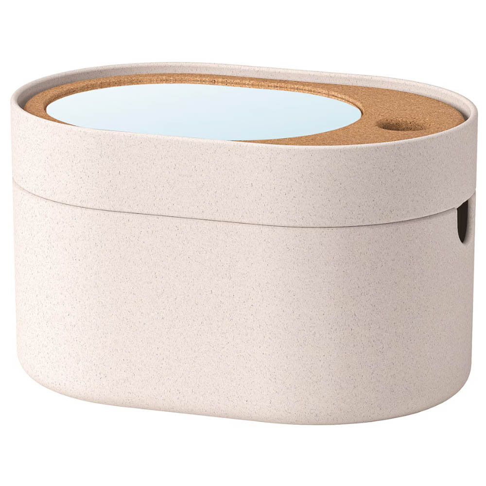 SAXBORGA Kutija za odl. s poklopcem ogled. plastika pluta 24x17 cm 803.918.82
