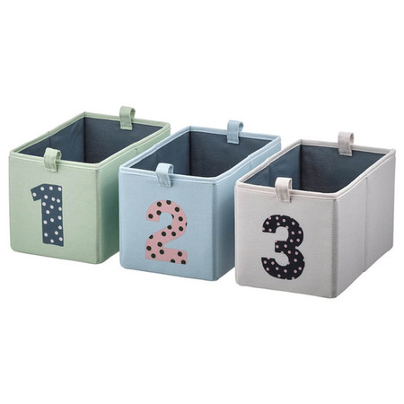 BARNDROM Set kutija, 3 kom., 17x27x17 cm zelena plava bež 105.606.23