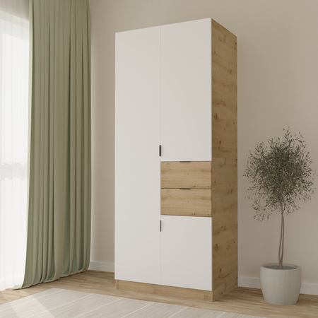 MONT 3V2F Ormar artisan white 79x55x207 cm  (A566+D129)